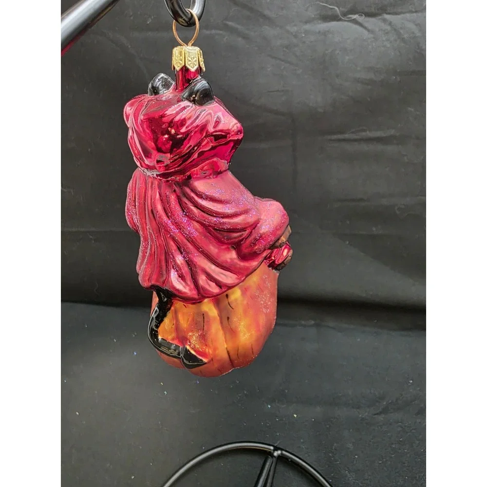 1999 Christopher Radko You Little Devil Bear Halloween GlassOrnament 5